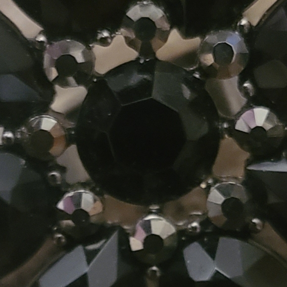 BLACK CLASSIC GEMSTONE RING SIZE 6 - Picture 4 of 5